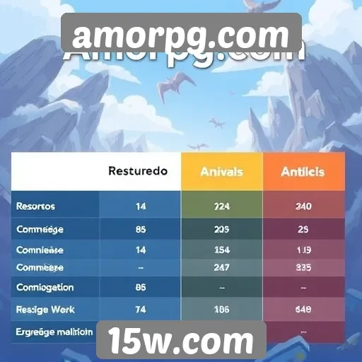 Comparativo entre amorpg.com e outros sites de jogos